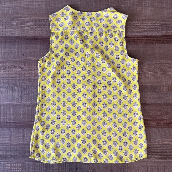 Banana Republic Yellow and Purple Sleeveless Blouse - Picture 6 of 7